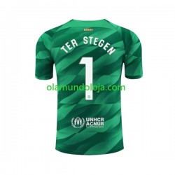 Camisola FC Barcelona Ter Stegen 1 Guarda-redes Homem Equipamento Primeiro 2023-2024 Manga Curta